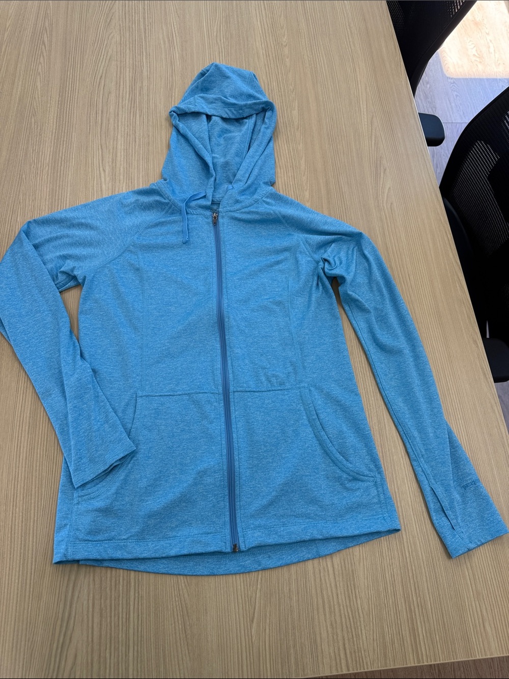 Patagonia Heathered Sky Blue Zip Hoodie